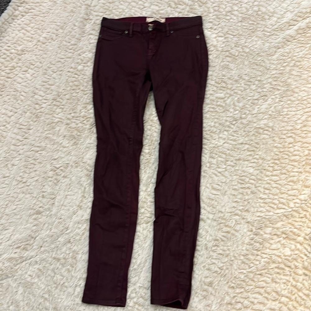 Dittos Brand - Burgundy Denim with slightly metallic coating